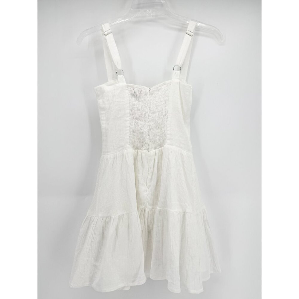 edikted Lenore Cupped Mini White Dress NEW XS - Picture 3 of 12